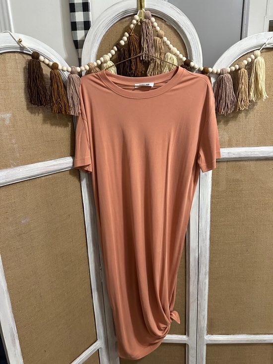 Double Zero Dresses & Skirts - Double Zero Rusty Peach Short Sleeve Knit Dress